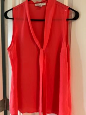 Forever 21 Coral Tie-Front Sleeveless Camisole